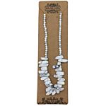 Longstone Gem Necklace - White Jasper