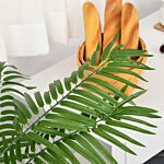 Outsunny 2 Pack Artificial Plant Palm Tree In Pot, Fake Plants For Home Indoor Outdoor Decor, 125cm, Green