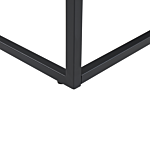 Coffee Table Black Marble Effect Metal Legs 100 X 60 Cm Rectangular Industrial Glam Beliani