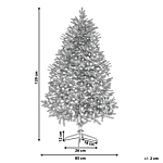 Artificial Christmas Tree White Pvc Metal Base 120 Cm Snowed Scandinavian Style Beliani