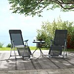 Outsunny Outdoor Sun Lounger Set Of 2, Reclining Garden Chairs W/ Adjustable Footrest, 2 Pcs Recliner W/ 5-level Adjustable Backrest, Headrest, Black