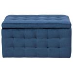 Ottoman Dark Blue Velvet Tufted Upholstery Bedroom Bench With Storage Beliani