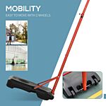 Homcom Steel Frame Adjustable Basketball Hoop Stand Black/red