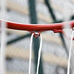 Homcom Steel Frame Adjustable Basketball Hoop Stand Black/red