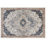 Area Rug Beige And Blue Polypropylene Polyester 200 X 300 Cm Oriental Vintage Pattern Living Room Accessories Beliani