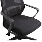 Vinsetto Ergonomic Office Chair W/ Wheel, High Mesh Back, Adjustable Height Home Office Chair - Black