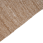 Area Rug Beige Recycled Pet 160 X 230 Cm Indoor Outdoorwith Fringe Beliani