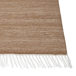 Area Rug Beige Recycled Pet 160 X 230 Cm Indoor Outdoorwith Fringe Beliani