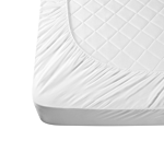 Mattress Topper White Japara Cotton Super King Size 180 X 200 Cm 4 Cm Depth Beliani