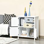 Homcom Drawer Table Sideboard Multi-purpose Storage Chest Shabby Chic Entryway Living Room Bedroom Furniture Organizer Unit