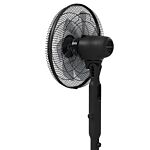 Homcom Dc Pedestal Fan, 17.5'' Standing Fan W/ 28 Speeds, 3 Modes, 75° Oscillation, 12-hour Timer, Adjustable Height, Mosquito Repellent Function, Black