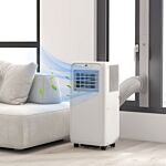 Homcom 7,000 Btu Mobile Air Conditioner For Room Up To 15m², With Dehumidifier, 24h Timer, Wheels, Window Mount Kit