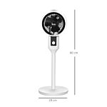 Homcom 32'' Air Circulator Fan 3 Speed, 70° Oscillation 90° Vertical Tilt, Round Base, Carry Handle, For Living Room, Bedroom, Office, Black And White