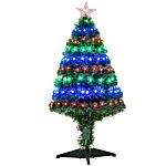 Homcom 3ft 90cm Fiber Optic Xmas Tree Artificial Christmas Tree