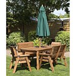 Eight Seater Square Table Set - Green