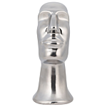 Decorative Figurine Silver Ceramic Head Statuette Glamour Style Decor Accessories Beliani