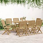 Vidaxl Folding Garden Chairs 8 Pcs 48.5x57x90 Cm Solid Wood Acacia