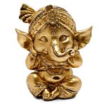 Set Of 3 Gold Ganesh Hear No Speak No See No Evil