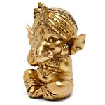 Set Of 3 Gold Ganesh Hear No Speak No See No Evil