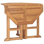 Vidaxl 5 Piece Folding Outdoor Dining Set Solid Teak Wood
