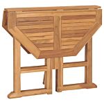 Vidaxl 5 Piece Folding Outdoor Dining Set Solid Teak Wood