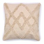 Classic Cushion Cover - Cream Lux Criss-cross - 45x45cm