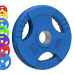 Olympic Tri-grip Rubber Weight Plates - Colour Pairs & Sets 15 Kg Pair