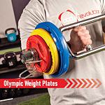 Olympic Tri-grip Rubber Weight Plates - Colour Pairs & Sets 15 Kg Pair