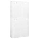 Vidaxl Office Cabinet White 90x40x180 Cm Steel