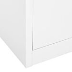 Vidaxl Office Cabinet White 90x40x180 Cm Steel