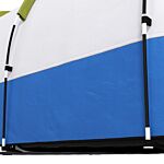 Outsunny Camping Tent, Large Tunnel Tent With Bedroom And Living Area, 2000mm Waterproof, Portable With Bag For 2-3 Man, Green