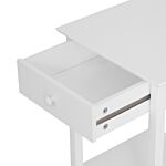 Homcom Wooden Bedside Table Cabinet W/ Drawer Shelf Storage End Side White Multipurpose Bedroom Night Stand