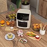 Homcom Digital Air Fryer With 8 Preset Modes, Rapid Air Circulation, 12l Air Fryer Oven With Memory Function, 1800w, White