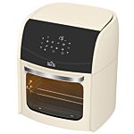 Homcom Digital Air Fryer With 8 Preset Modes, Rapid Air Circulation, 12l Air Fryer Oven With Memory Function, 1800w, White