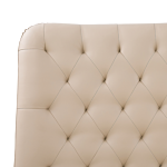 Bed Frame Beige Faux Leather Upholstery Eu Super King Size 6ft Modern Design Tufted Headboard Beliani