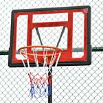 Homcom Portable Basketball Hoop Stand 160-210cm Adjustable Height Sturdy Rim Hoop W/ Large Wheels Stable Base & Net Free Standing