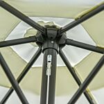 Outsunny 2.7 M Patio Umbrella Sun Shade Tilt Crank Garden Aluminium Frame-cream White