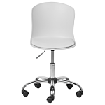 Executive Faux Leather Chair White Swivel Height Adjustable Beliani