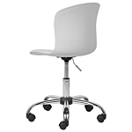 Executive Faux Leather Chair White Swivel Height Adjustable Beliani