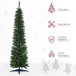 Homcom 2.1m Artificial Christmas Tree Pine Tree W/plastic Stand-green