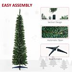 Homcom 2.1m Artificial Christmas Tree Pine Tree W/plastic Stand-green