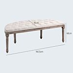 Homcom Half Circle Padded Bed End Bench - Cream White