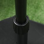 Outsunny 18kg Patio Parasol Base, Concrete Umbrella Base, 45.5cm Outdoor Umbrella Stand Holder For Parasol Poles 34mm, 38mm And 48mm, Black