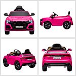 Homcom Compatible 6v Battery-powered Kids Electric Ride On Car Audi Rs Q8 Toy With Parental Remote Control Music Lights Usb Mp3 Bluetooth Pink