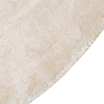 Rug Light Beige Viscose Round 140 Cm Hand Tufted Low Pile Modern Beliani