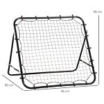 Homcom Rebounder Net Practise Kickback Goal For Teens Adults Softball Training Black