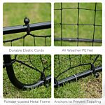 Homcom Rebounder Net Practise Kickback Goal For Teens Adults Softball Training Black