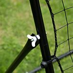 Homcom Rebounder Net Practise Kickback Goal For Teens Adults Softball Training Black