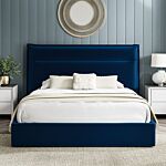 5'0 Fabric Bed - Royal Blue - Velvet