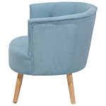 Armchair Blue Upholstered Tub Chair Retro Style Beliani